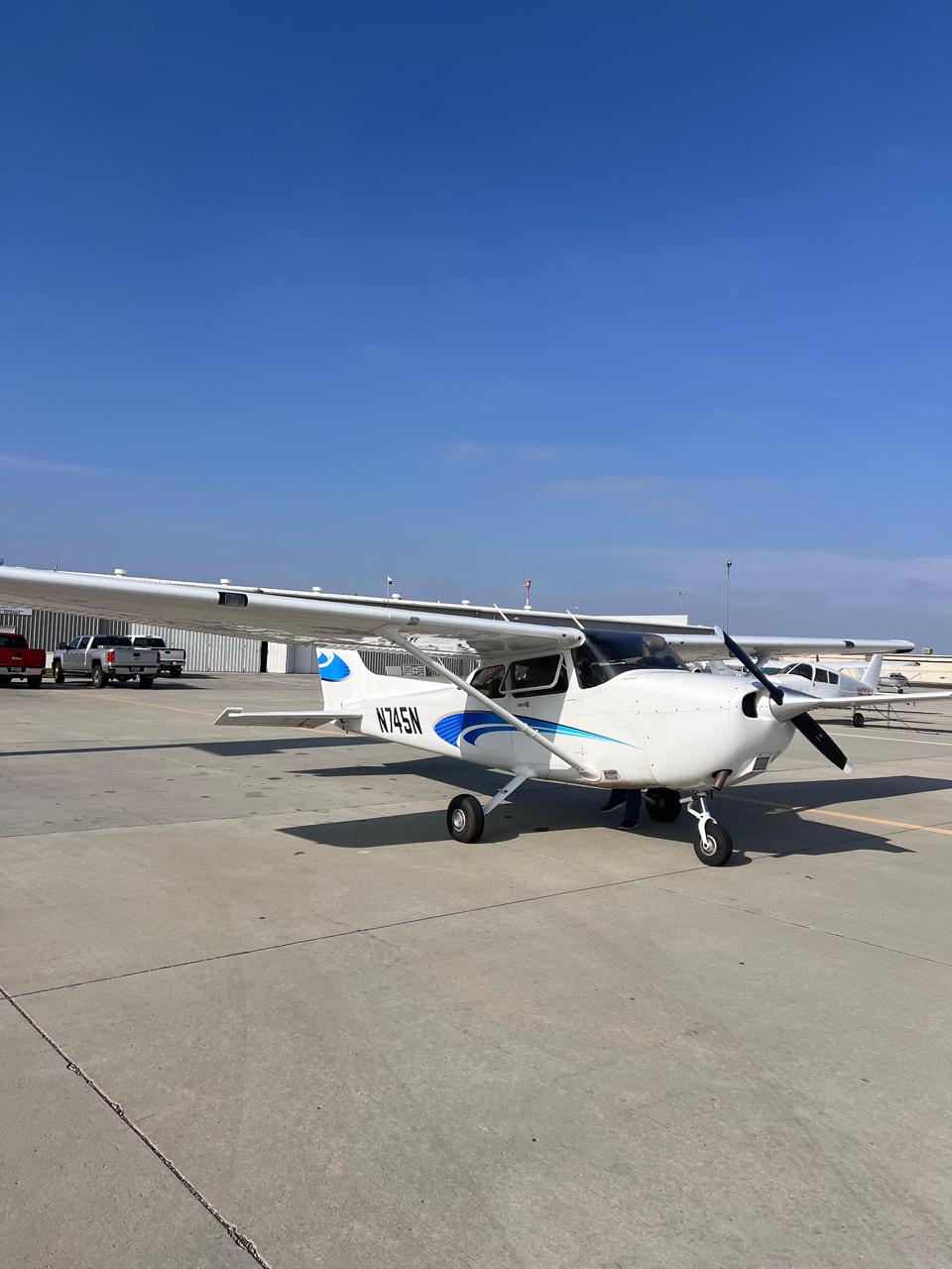 Cessna training aircraft parked at Eagle Aircraft in Valparaiso Indiana